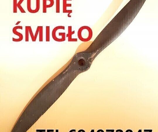 KUPIĘ DREWNIANE ŚMIGLO OD SAMOLOTU Polskiego Niemieckiego, 