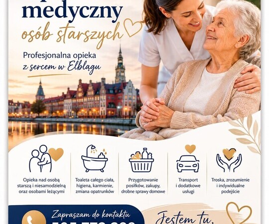 Opiekun medyczny osób starszych Jestem dyplomowaną 