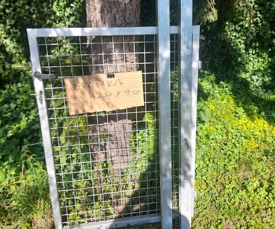 Bramka ze słupkami ocynk z Castoramy 120x90 za połowę ceny 