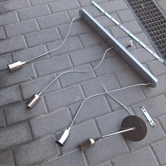 Lampy wiszące. Chrom. 3ż+1ż. 