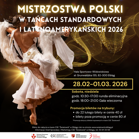 Elbląg gospodarzem ogólnopolskiego święta tańca sportowego