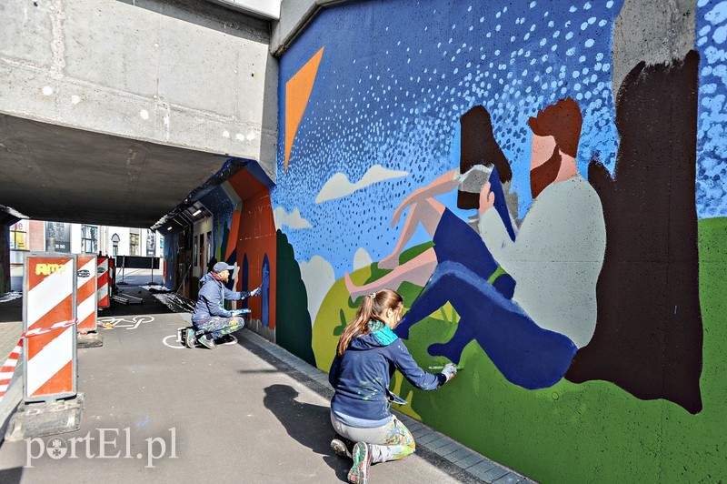Nowy mural w mieście 