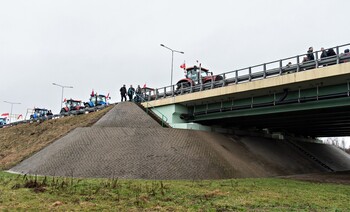 >Protest rolników w Elblągu. 