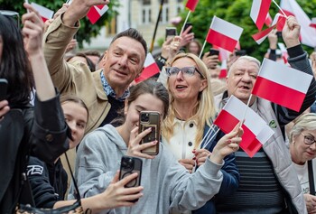 >Rafał Trzaskowski w Elblągu. „Tych podziałów naprawdę już wystarczy”