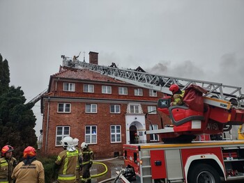 >Pożar klasztoru w Braniewie