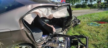 >Poważny wypadek drogowy w okolicach Płoskini
