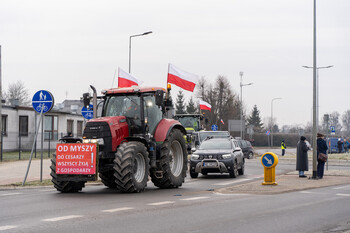 >Strajk rolników w Elblągu. Tak go relacjonowaliśmy